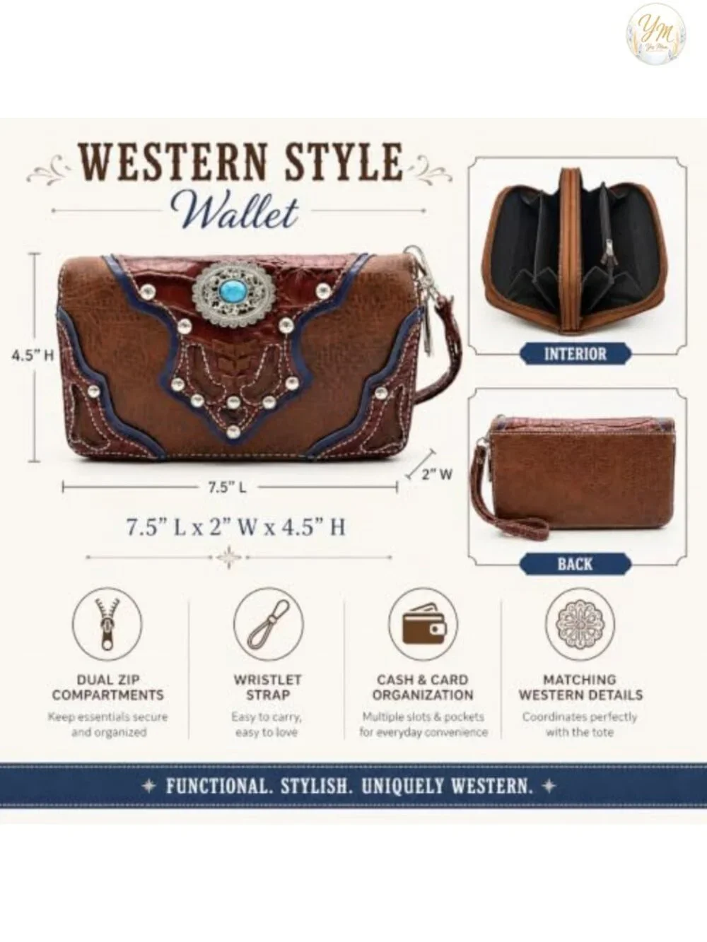 Western Fringe Totes Purse and Wallet Set for Women Cowgirl Style PU Leather
